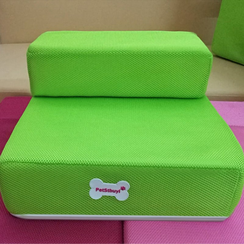Foam Dog Stairs for Cats with Collapsible Two-Step Foldable Design and Cover Pet