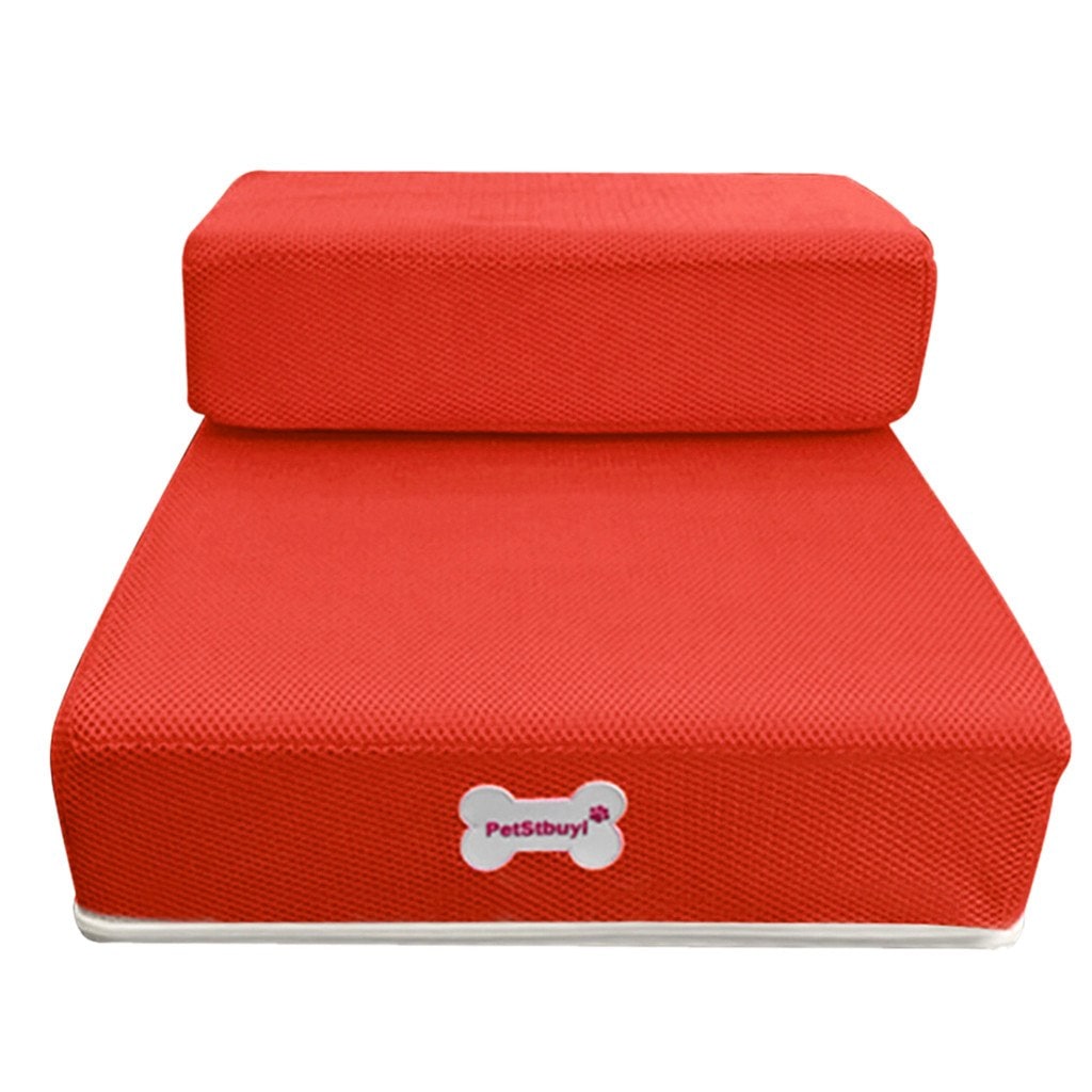 Foam Dog Stairs for Cats with Collapsible Two-Step Foldable Design and Cover Pet