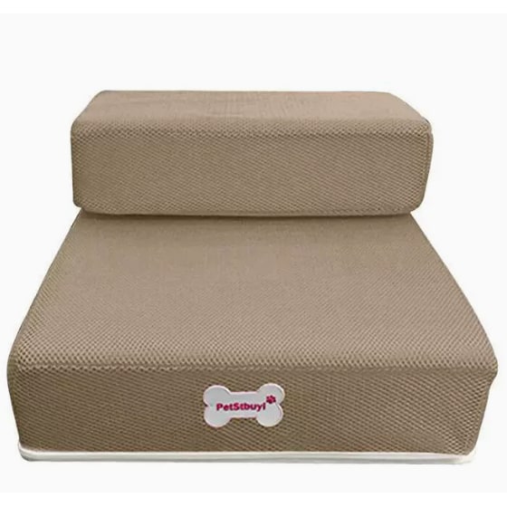 Foam Dog Stairs for Cats with Collapsible Two-Step Foldable Design and Cover Pet