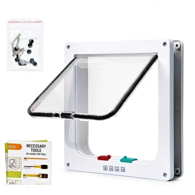 Folding Door | Integrated Cat Flap & 4-Way Security