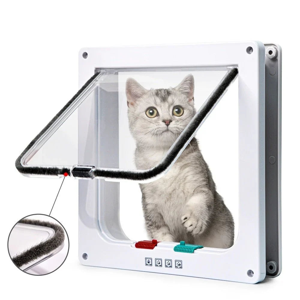 Folding Door | Integrated Cat Flap & 4-Way Security