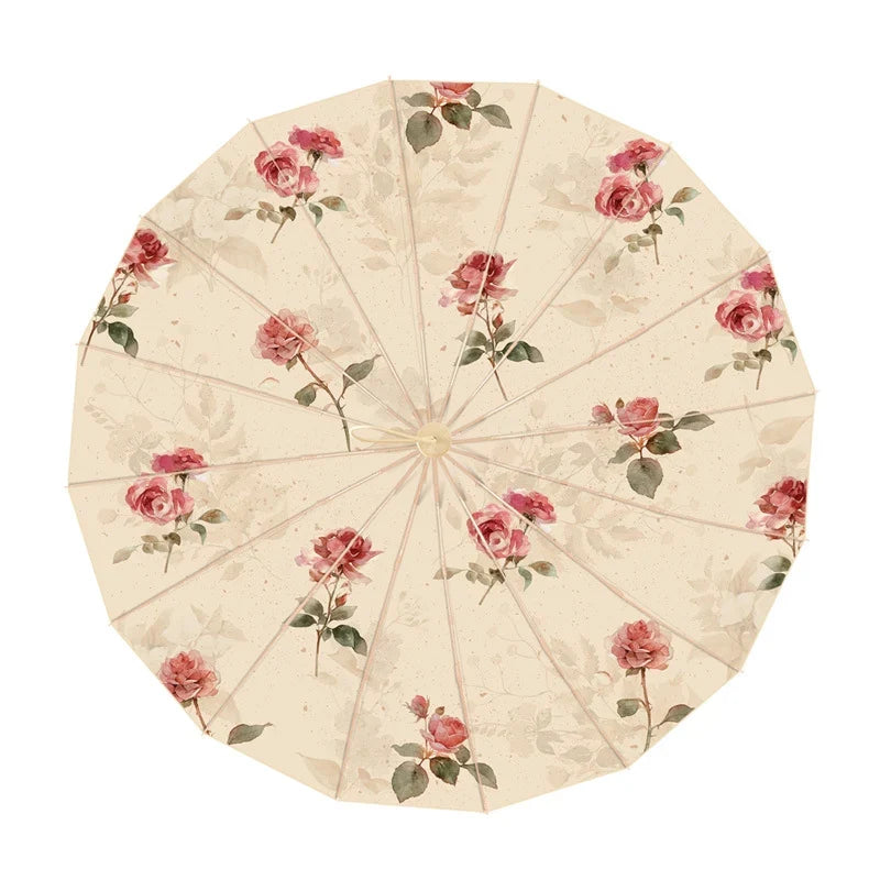 Folding Parasol | Floral Print & Lightweight | Includes Carry Case