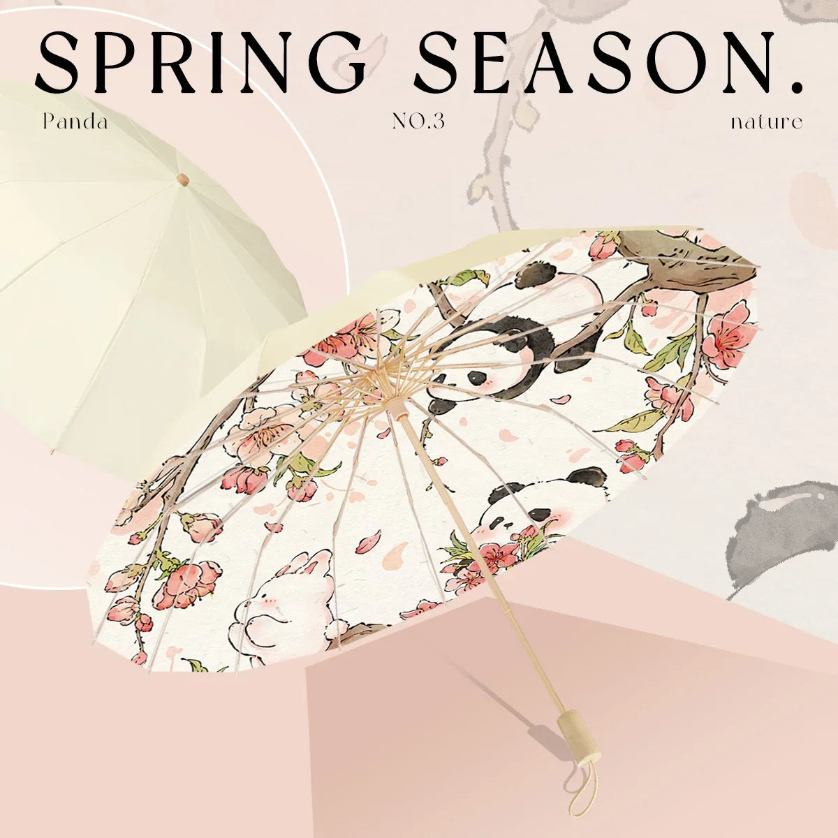 Folding Parasol | Floral Print & Lightweight | Includes Carry Case