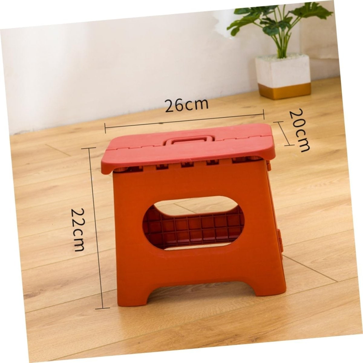 Folding Step Stool with Handle Portable Plastic Design for Kitchen and Bathroom