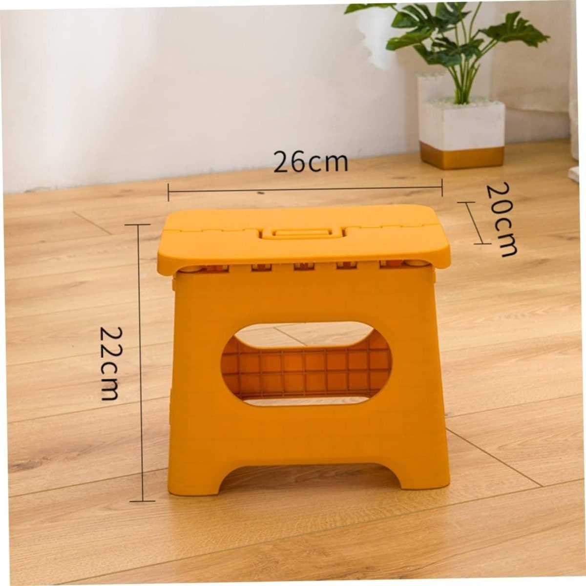 Folding Step Stool with Handle Portable Plastic Design for Kitchen and Bathroom