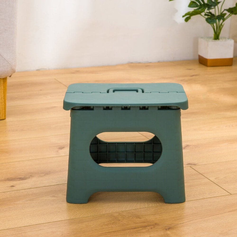 Folding Step Stool with Handle Portable Plastic Design for Kitchen and Bathroom