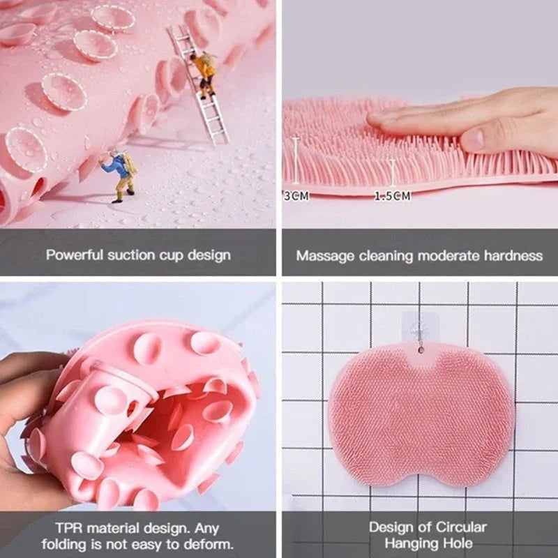 Foot & Body Scrubber | Non-Slip Suction & 500+ Bristles