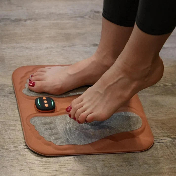 Foot & Lower Leg Stimulator | Wireless NMES & Copper‑Fiber Cushion