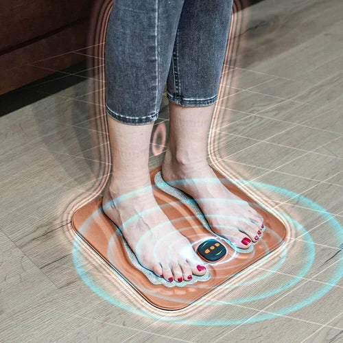 Foot & Lower Leg Stimulator | Wireless NMES & Copper‑Fiber Cushion
