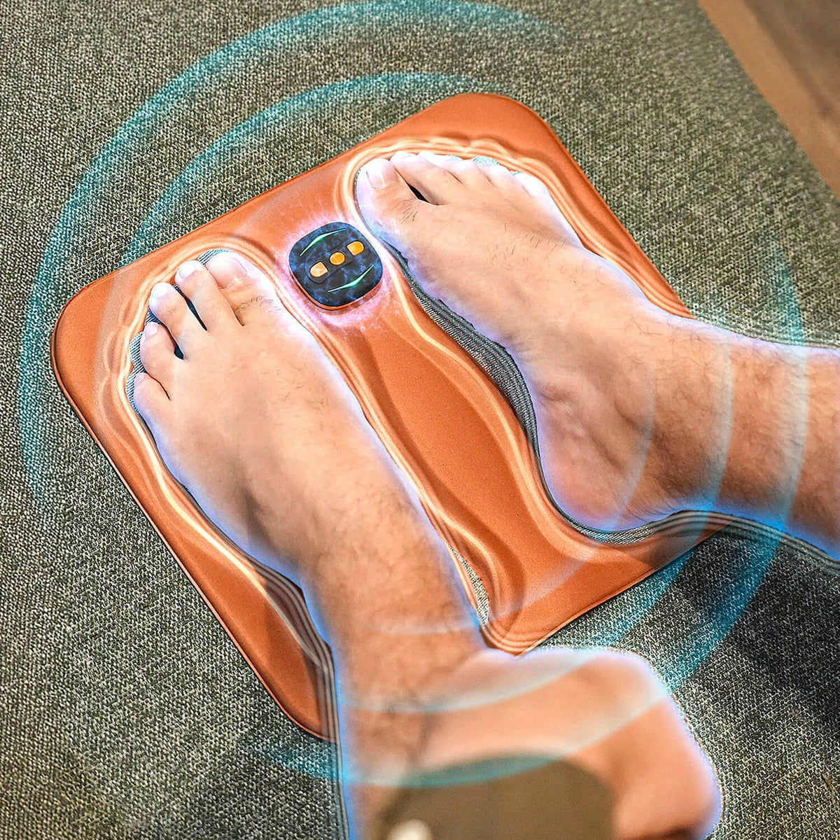 Foot & Lower Leg Stimulator | Wireless NMES & Copper‑Fiber Cushion