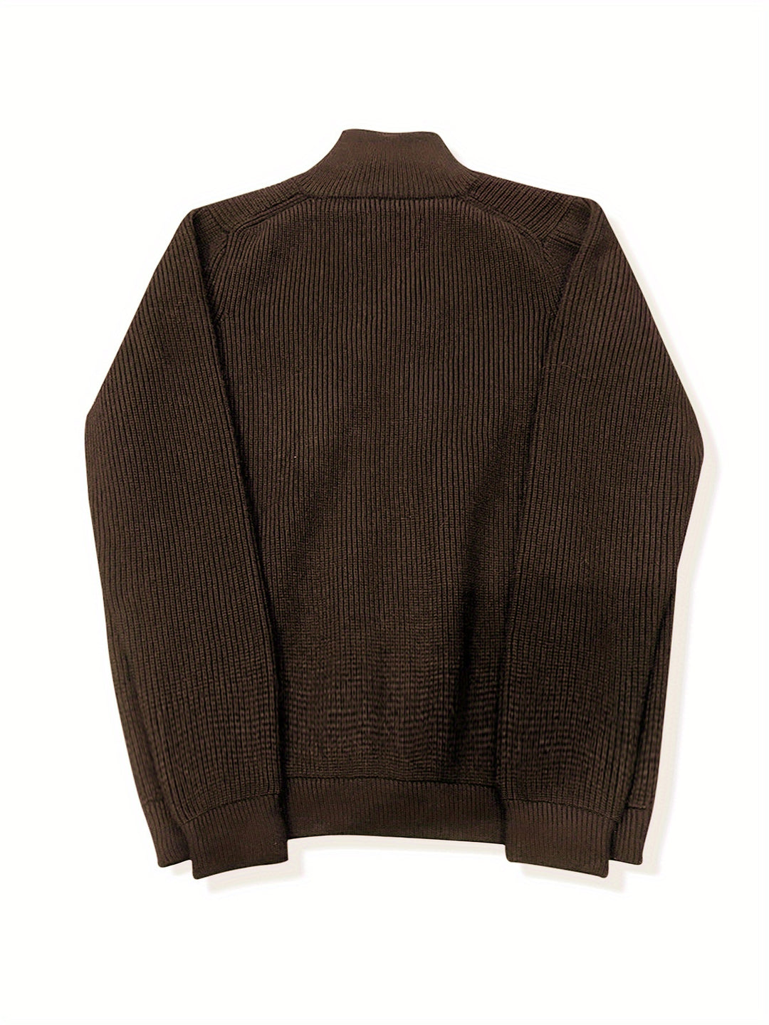 Men's Ribbed Knit Zip Cardigan