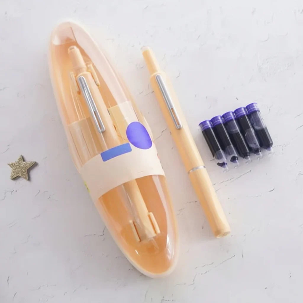 Fountain Pen | Retractable Tip, Ergonomic Grip & Smooth Writing