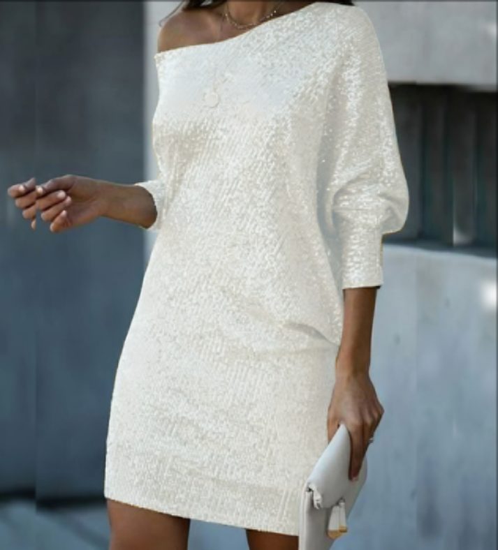 Women's Sequin Off-Shoulder Mini Dress
