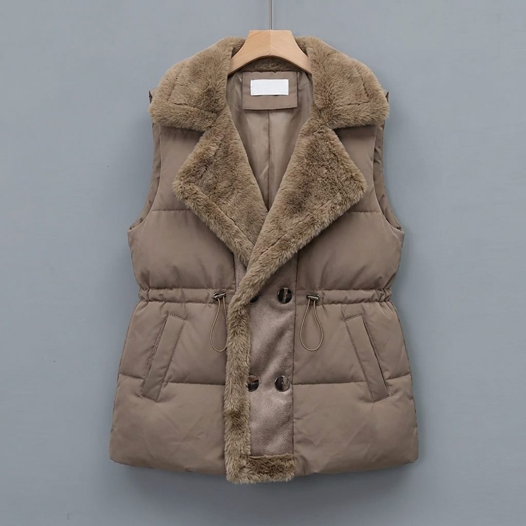 Everly Women's Warm Fur Lined Puffer Vest