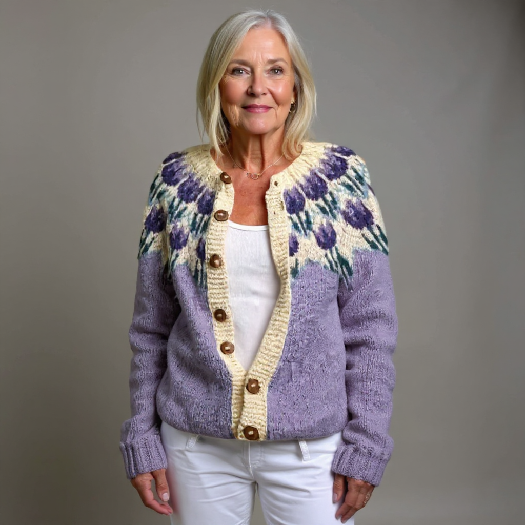 India | Vintage Icelandic Knit Plus Size Cardigan