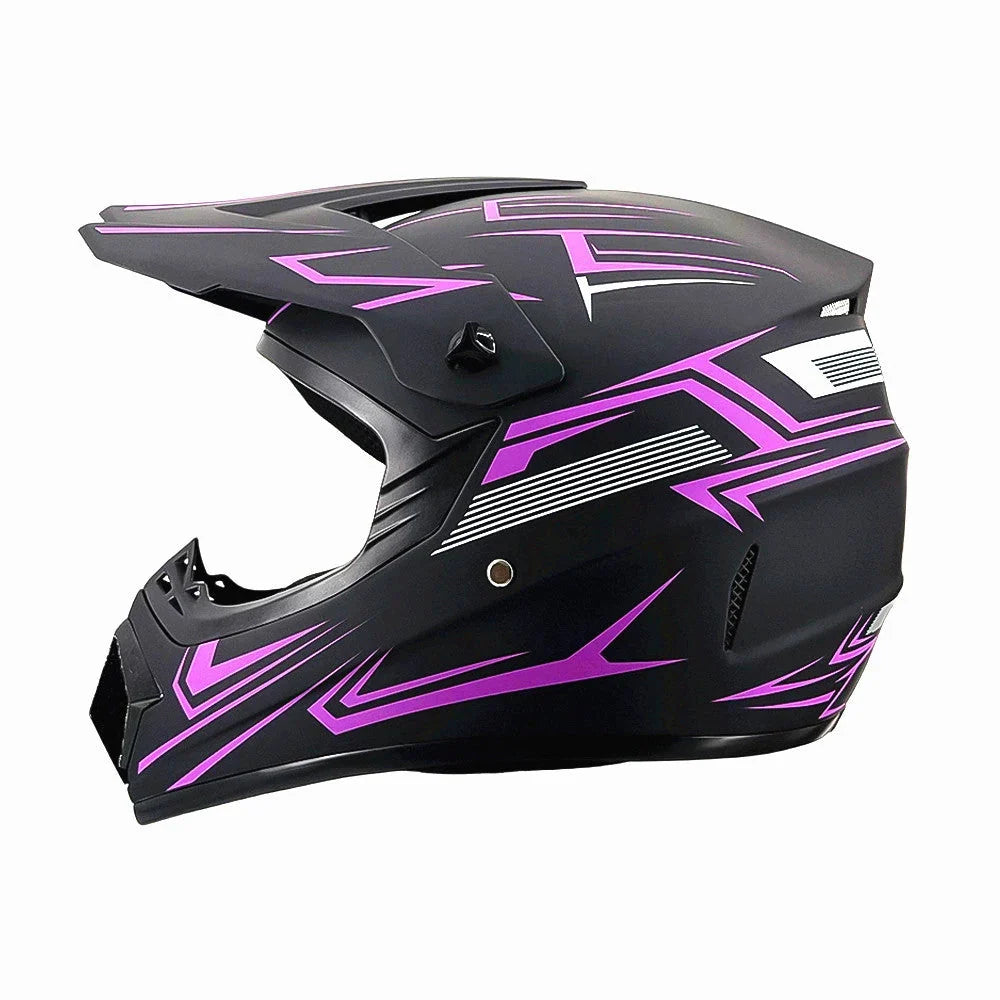 Full-Face Motocross Helmet | Multi-Density EPS & Ventilated | Quick-Release Strap
