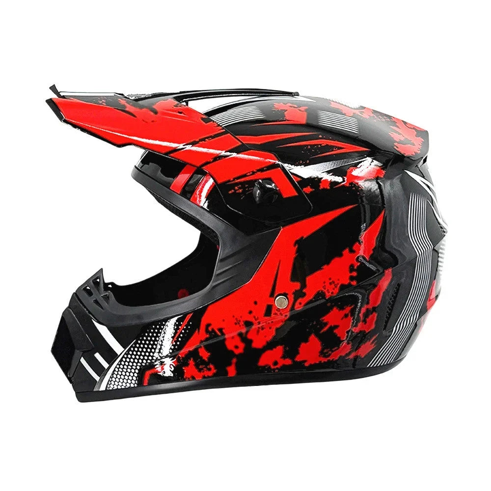 Full-Face Motocross Helmet | Multi-Density EPS & Ventilated | Quick-Release Strap