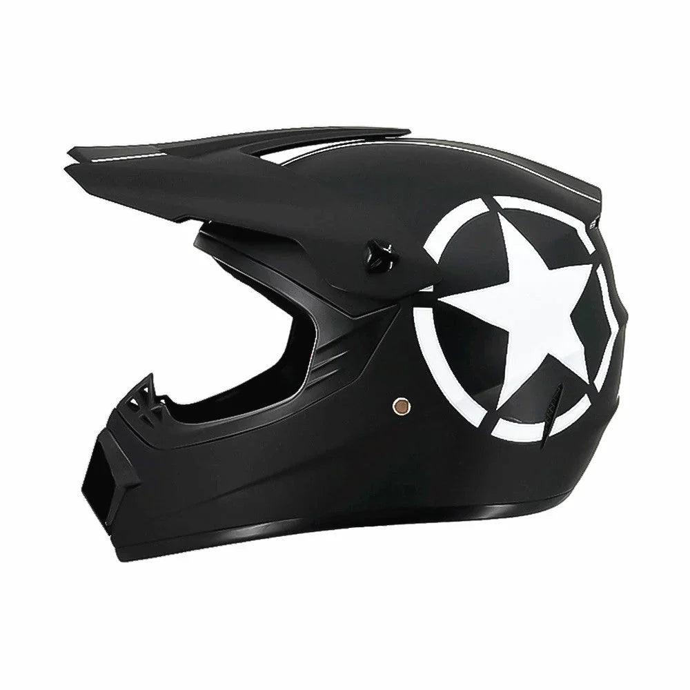 Full-Face Motocross Helmet | Multi-Density EPS & Ventilated | Quick-Release Strap