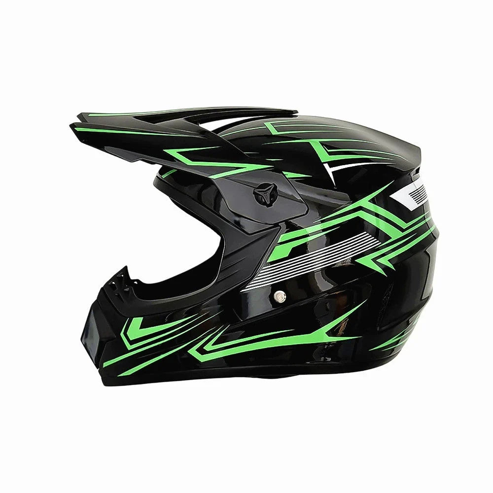 Full-Face Motocross Helmet | Multi-Density EPS & Ventilated | Quick-Release Strap