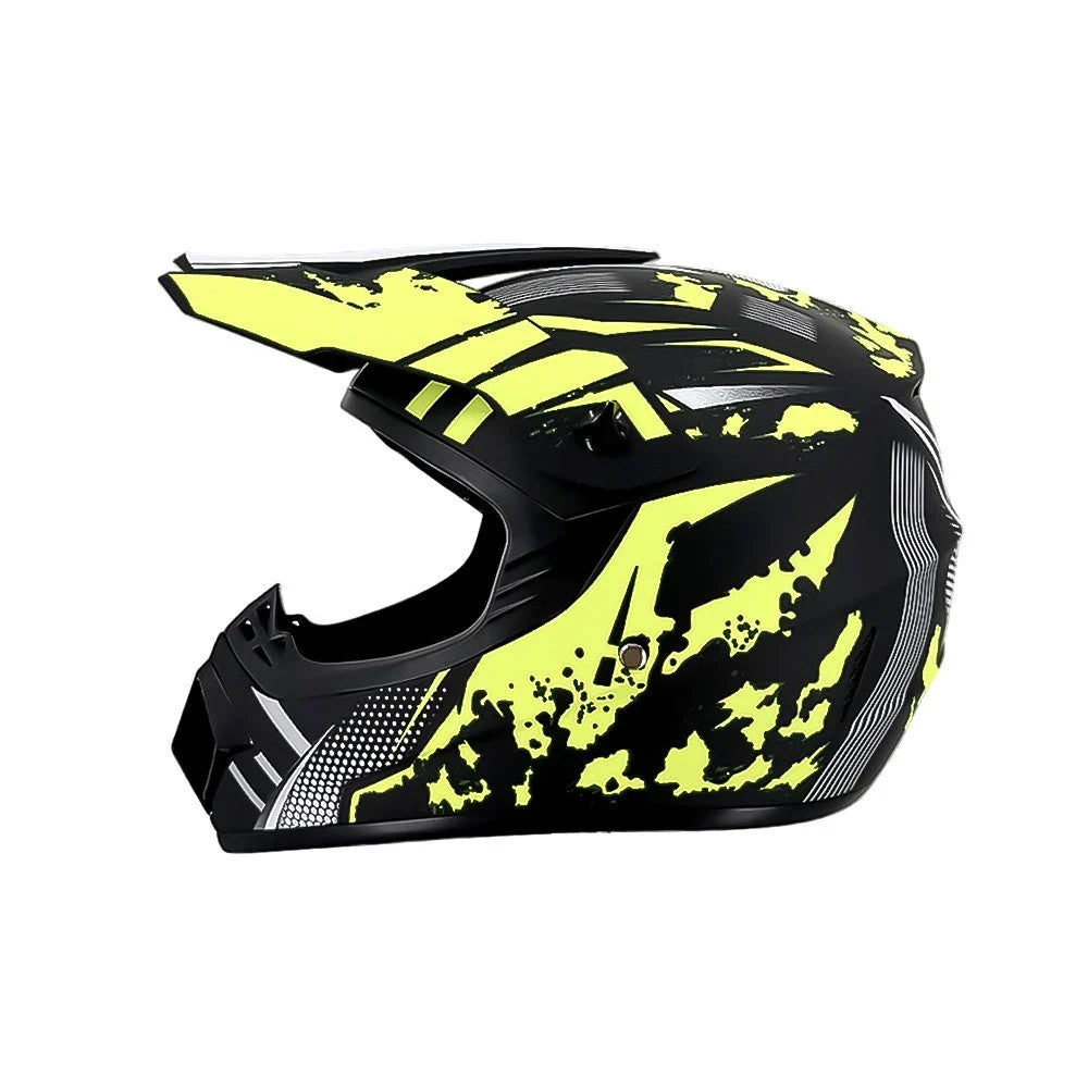 Full-Face Motocross Helmet | Multi-Density EPS & Ventilated | Quick-Release Strap