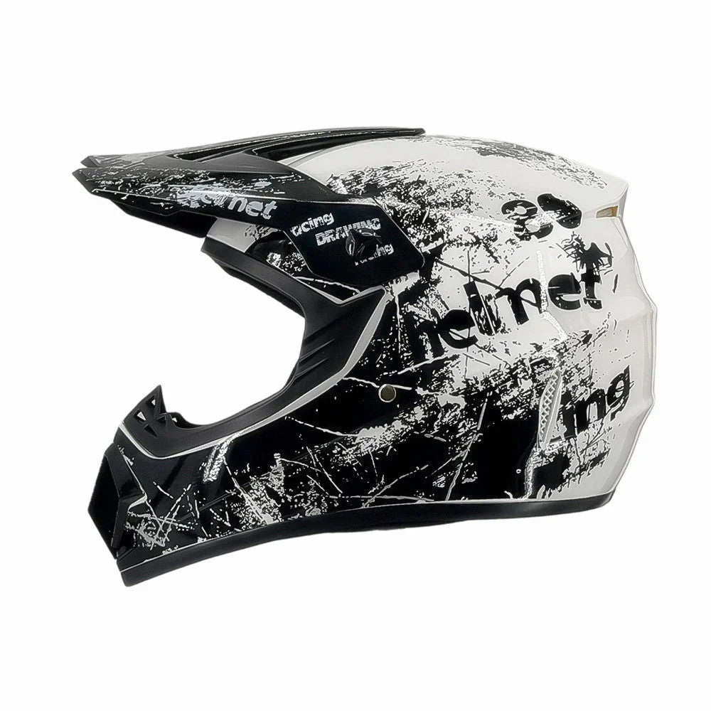 Full-Face Motocross Helmet | Multi-Density EPS & Ventilated | Quick-Release Strap