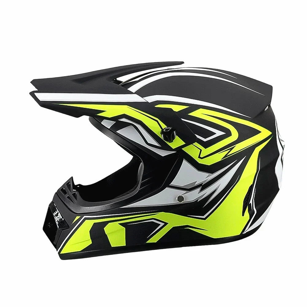 Full-Face Motocross Helmet | Multi-Density EPS & Ventilated | Quick-Release Strap