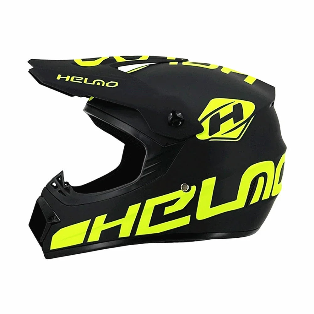 Full-Face Motocross Helmet | Multi-Density EPS & Ventilated | Quick-Release Strap