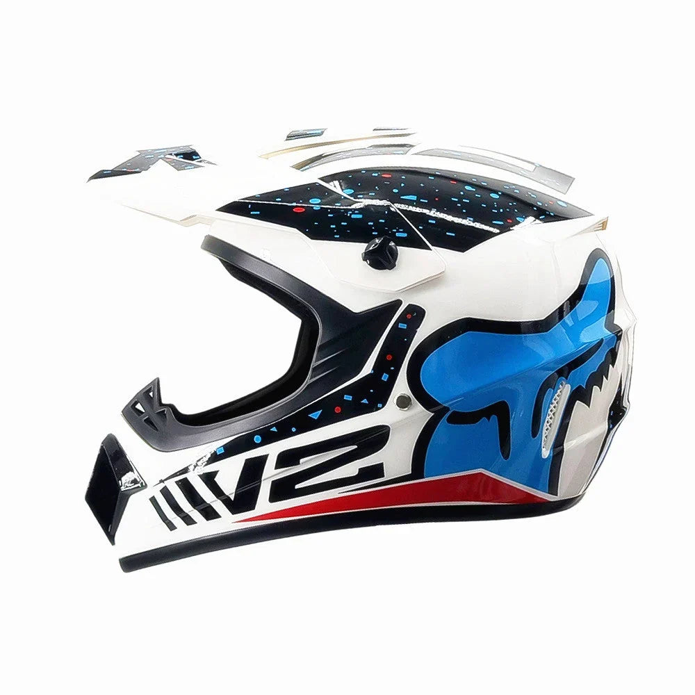 Full-Face Motocross Helmet | Multi-Density EPS & Ventilated | Quick-Release Strap