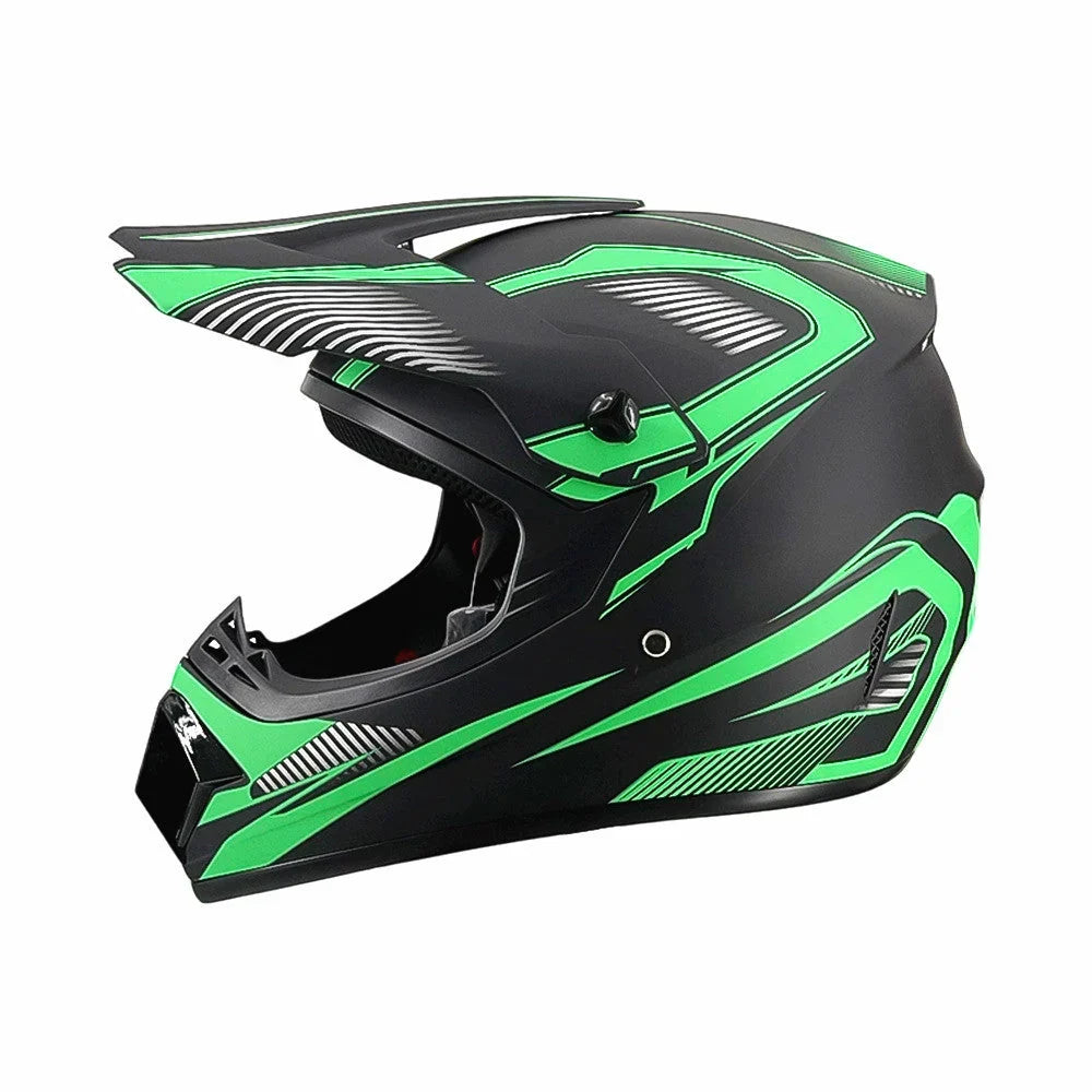Full-Face Motocross Helmet | Multi-Density EPS & Ventilated | Quick-Release Strap