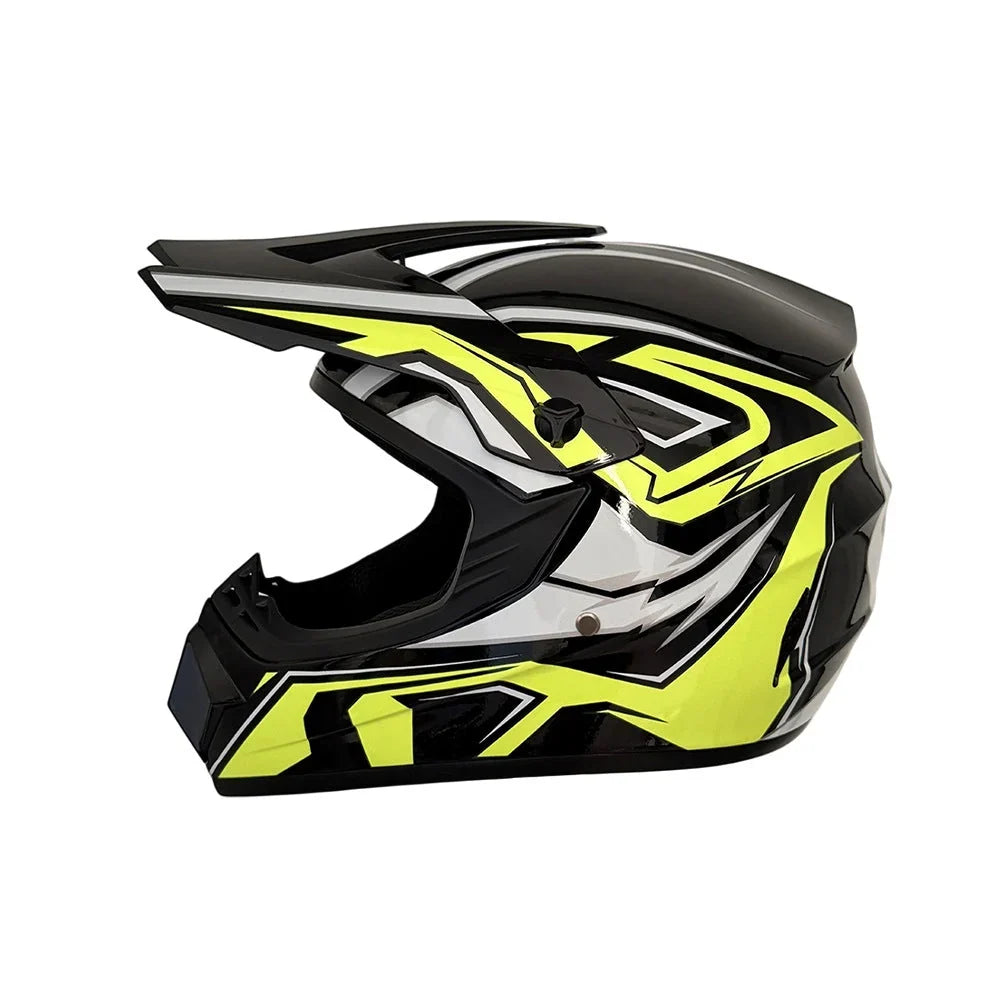 Full-Face Motocross Helmet | Multi-Density EPS & Ventilated | Quick-Release Strap