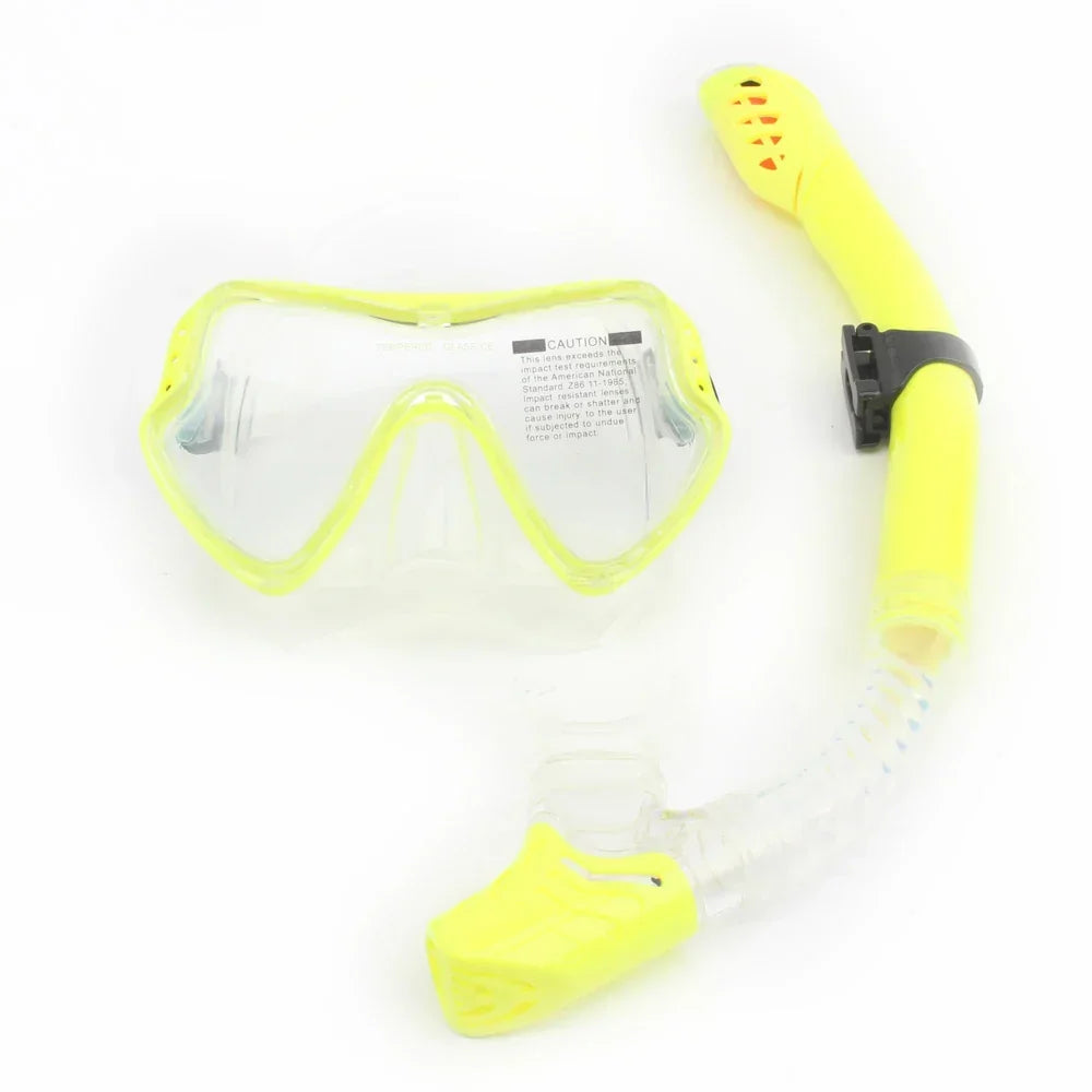 Full-Face Snorkel Mask | Wide-View Tempered Glass & Silicone Skirt
