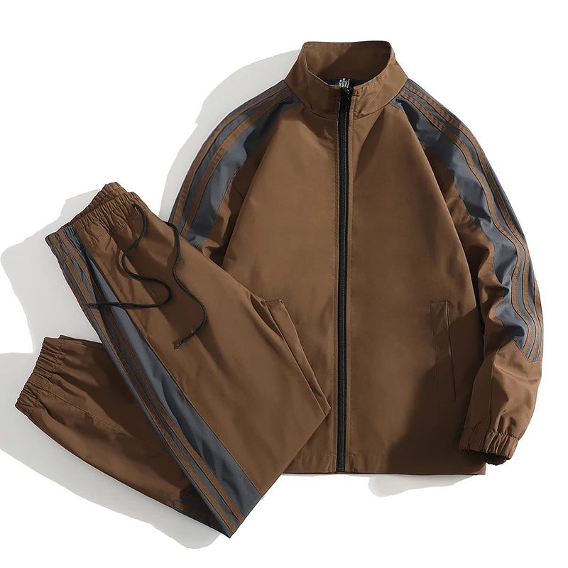 Full-Zip Tracksuit Set for Men