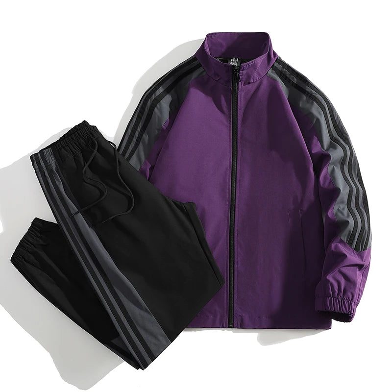 Full-Zip Tracksuit Set for Men
