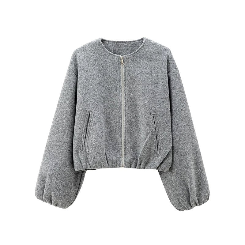 Galatea - Women's Balloon Sleeve Cropped Jacket