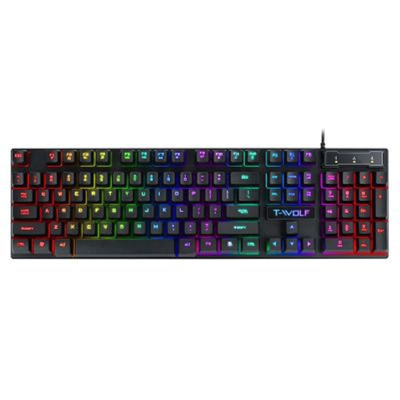 Gaming Keyboard Ergonomic Wired Mouse Full Size Rgb Floating Keys and Numeric Keypad