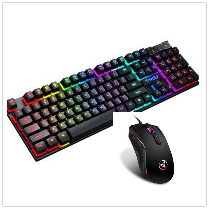 Gaming Keyboard Ergonomic Wired Mouse Full Size Rgb Floating Keys and Numeric Keypad