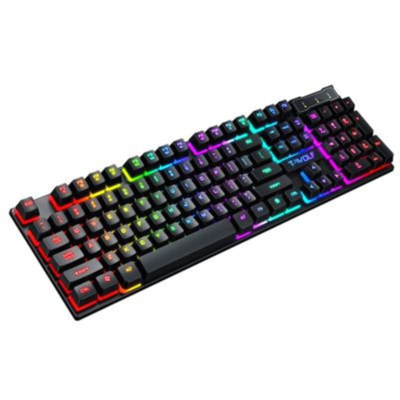 Gaming Keyboard Ergonomic Wired Mouse Full Size Rgb Floating Keys and Numeric Keypad