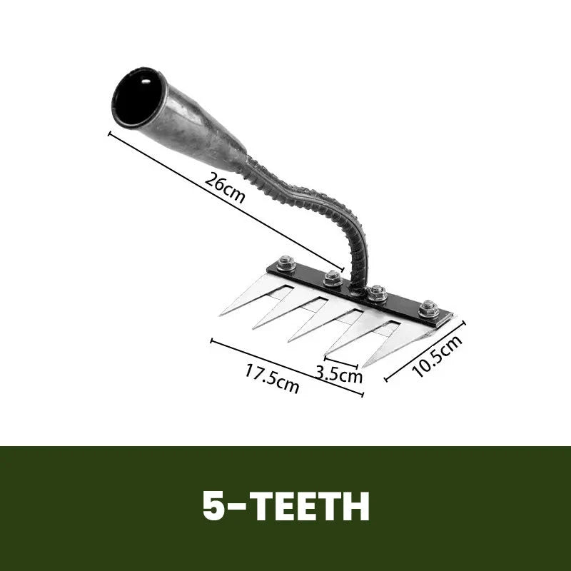 Garden Rake Head | Rust-Resistant Carbon Steel | 5–8 Tine Options