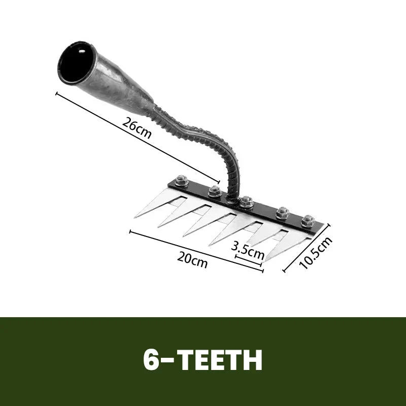 Garden Rake Head | Rust-Resistant Carbon Steel | 5–8 Tine Options
