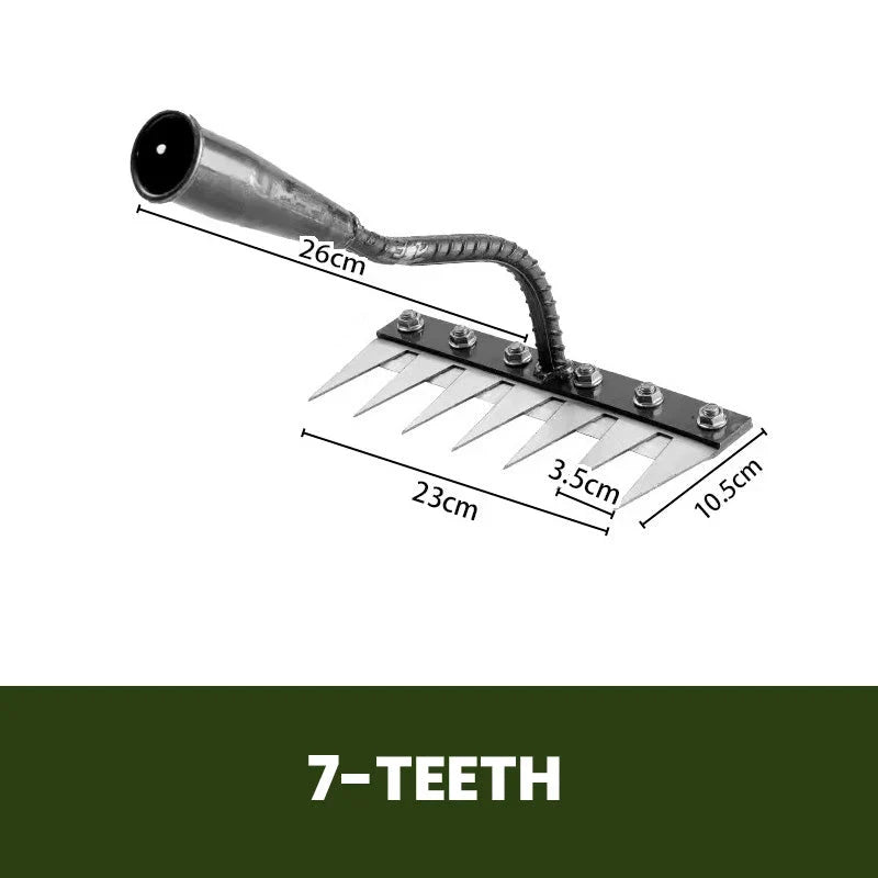 Garden Rake Head | Rust-Resistant Carbon Steel | 5–8 Tine Options