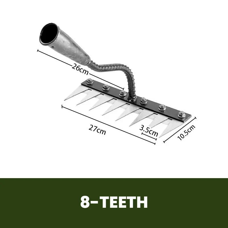 Garden Rake Head | Rust-Resistant Carbon Steel | 5–8 Tine Options