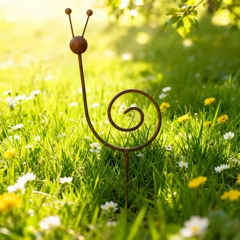 Garden Stake | Decorative Snail Motif & Weather-Resistant Iron | 88 × 15 cm