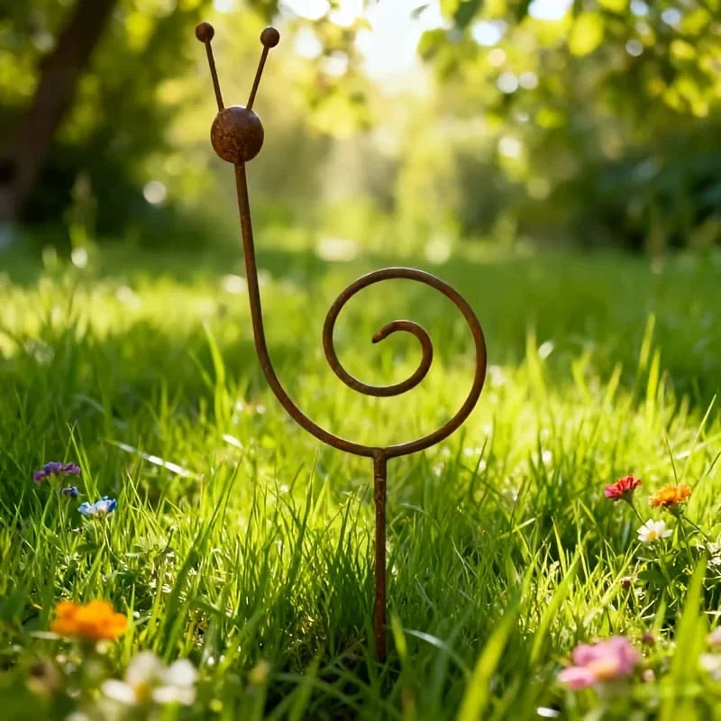 Garden Stake | Decorative Snail Motif & Weather-Resistant Iron | 88 × 15 cm
