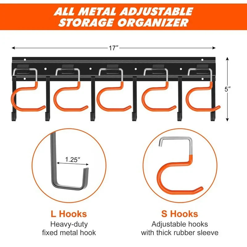 Garden Tool Holder | Wall-Mounted Space-Saving & Sturdy