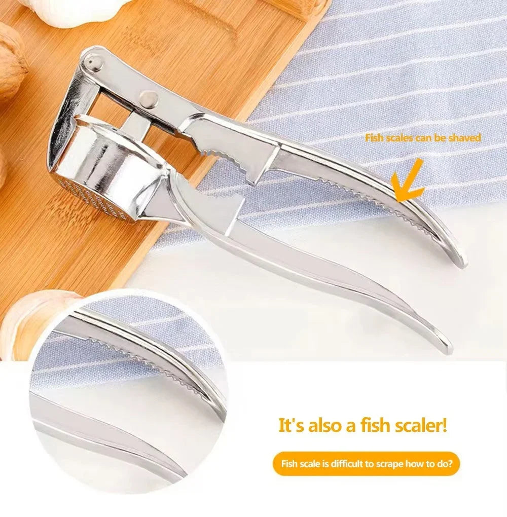 Garlic Press | Stainless Steel & Ergonomic Handle