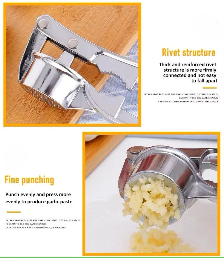 Garlic Press | Stainless Steel & Ergonomic Handle