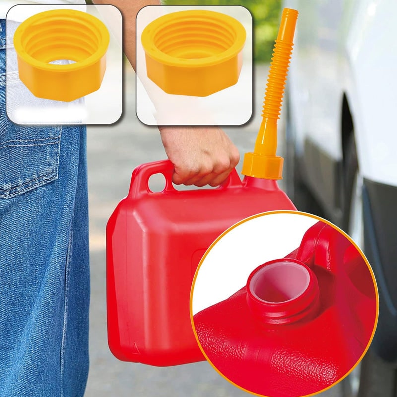 Gas Can Spout Replacement Kit with Flexible Nozzle and Vent Caps