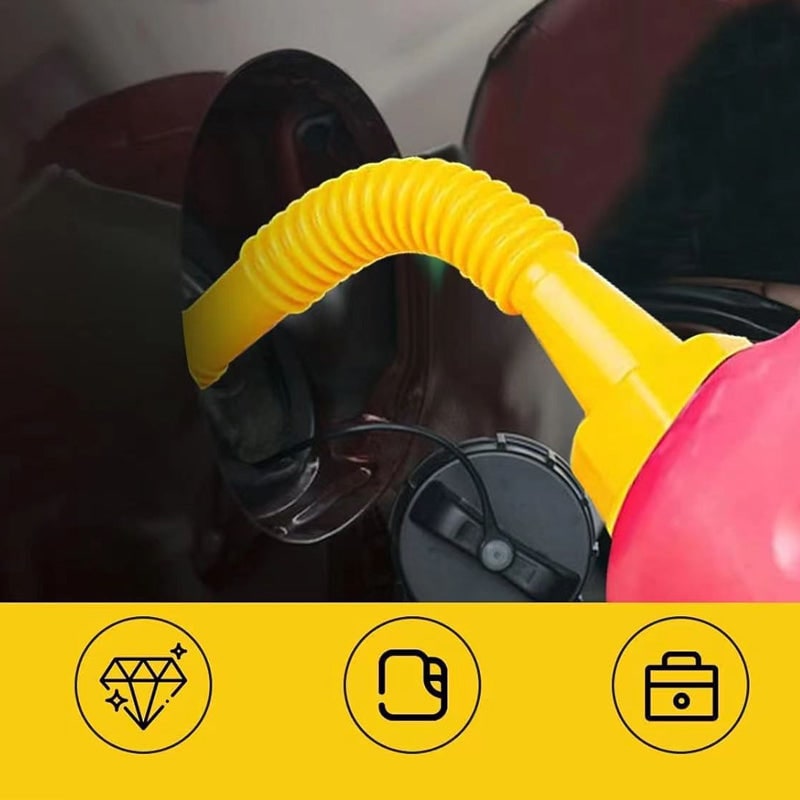 Gas Can Spout Replacement Kit with Flexible Nozzle and Vent Caps