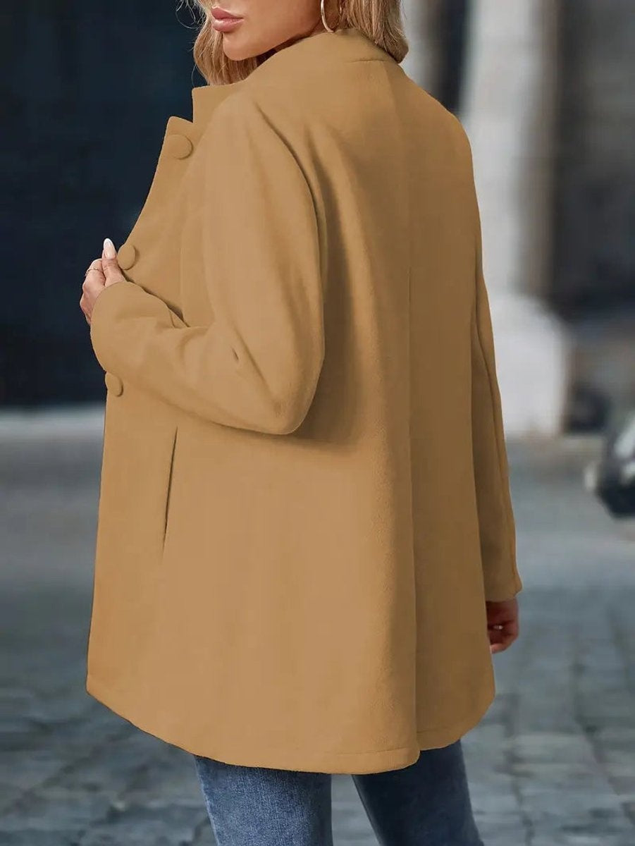 Kelsey | Women's Short Dress Coat Stand Collar Fitted