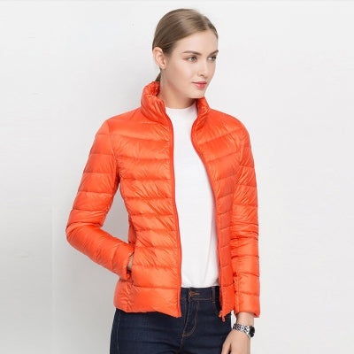 Margaret | Women's Lightweight Puffer Jacket Stand Collar Slim Fit